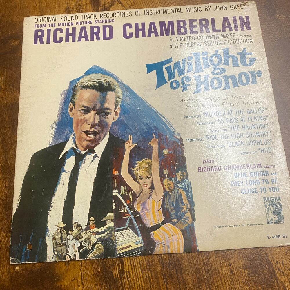 TWILIGHT OF HONOR SOUNDTRACK RICHARD CHAMBERLAIN LP 12" VINYL RECORD